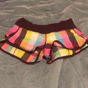 Lululemon plaid shorts